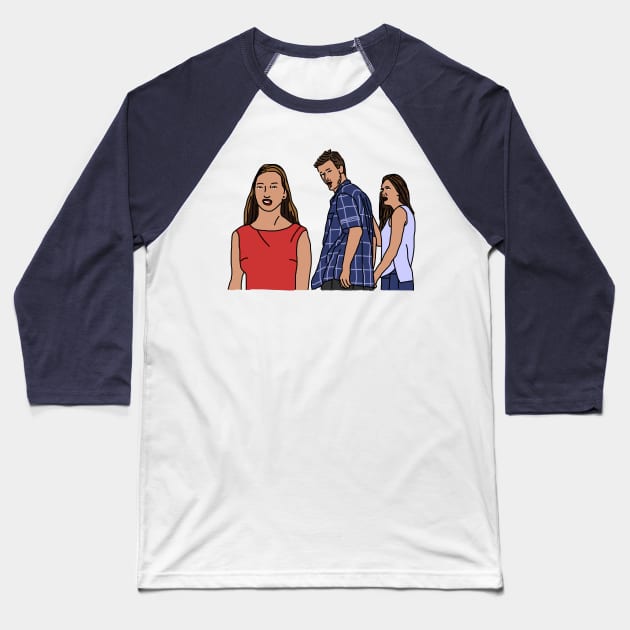 Distracted Boyfriend Memes Original Players Baseball T-Shirt by ellenhenryart